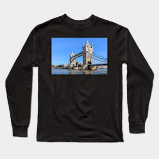 Tower Bridge against blue sky Long Sleeve T-Shirt